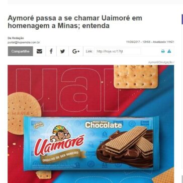 AYMORÉ PASSA A SE CHAMAR UAIMORÉ EM HOMENAGEM A MINAS; ENTENDA – HOJE EM DIA (ON-LINE)
