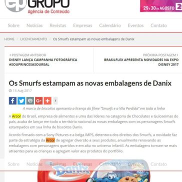 OS SMURFS ESTAMPAM AS NOVAS EMBALAGENS DE DANIX – EP GRUPO