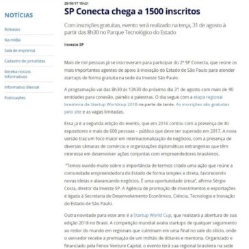 SP Conecta chega a 1500 inscritos – Investe SP