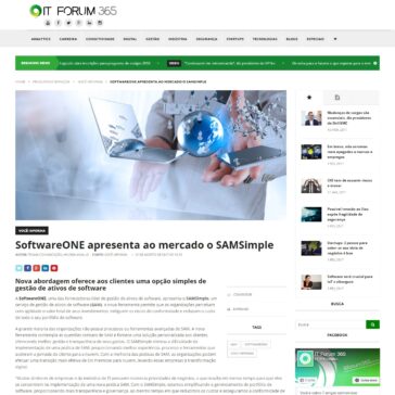 SoftwareONE apresenta ao mercado o SAMSimple – It Forum 365