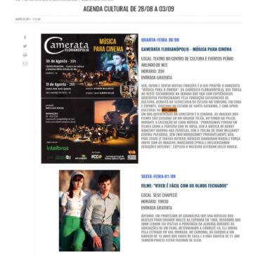 AGENDA CULTURAL DE 28/08 A 03/09 – Clic RDC