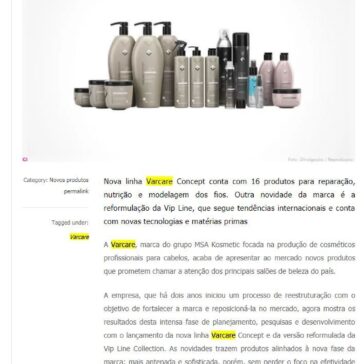 LANÇAMENTO DA VARCARE REFORÇA CONCEITO WORK STATION PARA SALÕES DE BELEZA BRASILEIROS – COSMETIC INNOVATION