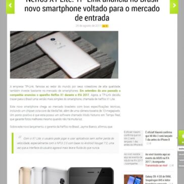 Neffos X1 Lite: TP-Link anuncia no Brasil novo smartphone voltado para o mercado de entrada – Tudo Celular
