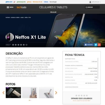 Neffos X1 Lite – Tech Tudo