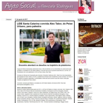 LIDE Santa Catarina convida Alex Tabor, do Peixe Urbano, para palestra – Agito Social