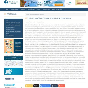LIXO ELETRÔNICO ABRE BOAS OPORTUNIDADES – GS Notícias