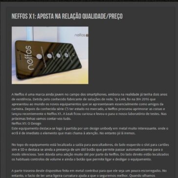 Neffos X1: Aposta na relação qualidade/preço – Guiou