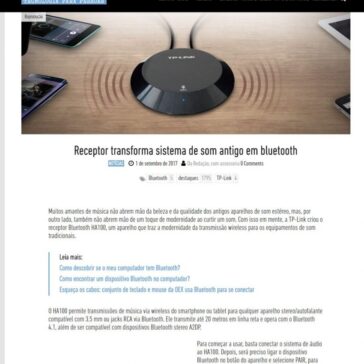 Receptor transforma sistema de som antigo em bluetooth – 33 Giga