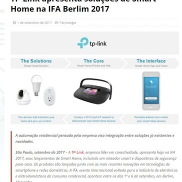 TP-Link apresenta soluções de Smart Home na IFA Berlim 2017 – MTI Tecnologia