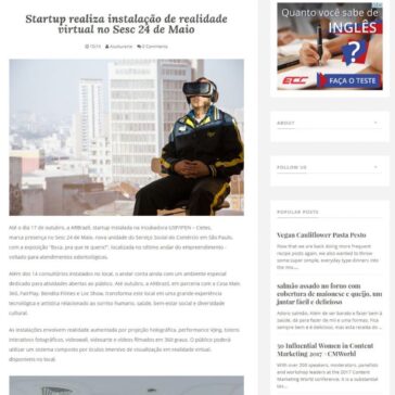 Startup realiza instalação de realidade virtual no Sesc 24 de Maio – News Feed Top