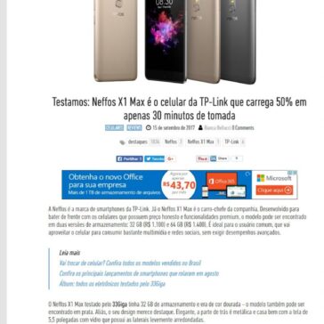 Testamos: Neffos X1 Max é o celular da TP-Link que carrega 50% em apenas 30 minutos de tomada – 33 Giga