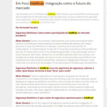 Em Foco Intelbras: Integração como o futuro do mercado – Revista Segurança Eletrônica