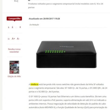 Intelbras lança nova linha SF de switches não gerenciáveis – Digital Security