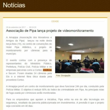 Associação de Pipa lança projeto de videomonitoramento – Revista Bzzz