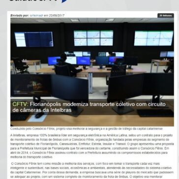 Florianópolis moderniza transporte coletivo com circuito de câmeras da Intelbras – Guia do CFTV
