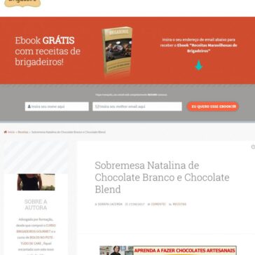 Sobremesa Natalina de Chocolate Branco e Chocolate Blend – Vivendo de Brigadeiro