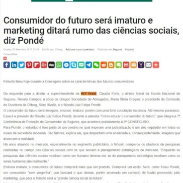 Consumidor do futuro será imaturo e marketing ditará rumo das ciências sociais, diz Pondé – SEGS