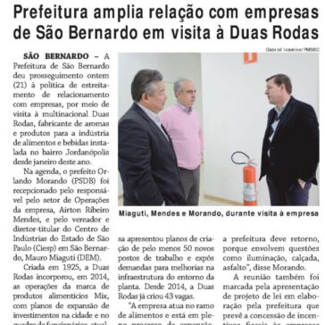 Prefeitura amplia relação com empresas de São Bernardo em visita à Duas Rodas – Diário Regional