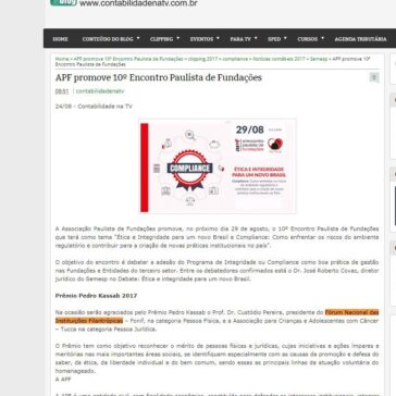 APF promove 10° Encontro Paulista de Fundações – Contabilidade na TV