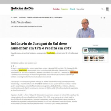 Indústria de Jaraguá do Sul deve aumentar em 15% a receita em 2017 – ND Notícias