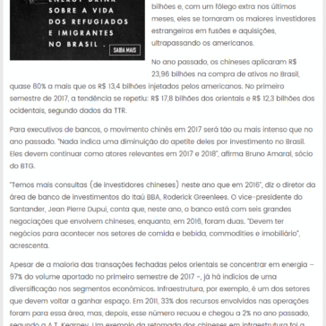 China já investiu R$ 60 bilhões na compra de empresas no Brasil desde 2015 – Club Info Tech