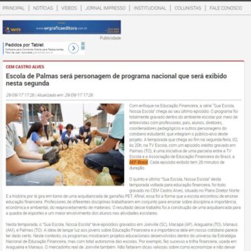 Escola de Palmas será personagem de programa nacional que será exibido nesta segunda – Portal Stylo