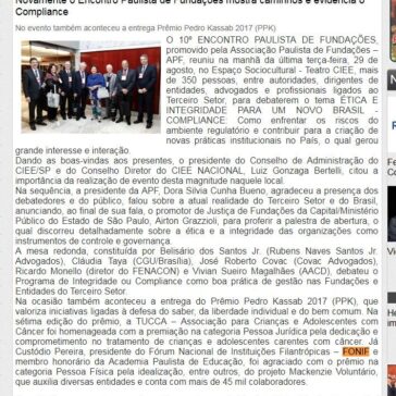 Novamente o Encontro Paulista de Fundações mostra caminhos e evidencia o Compliance – Sérgio de Castro