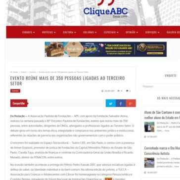 Evento reúne mais de 350 pessoas ligadas ao Terceiro Setor – Clique ABC