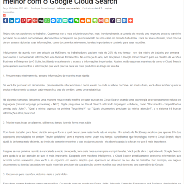 Acesse informações mais rápido e faça um trabalho melhor com o Google Cloud Search – SEGS