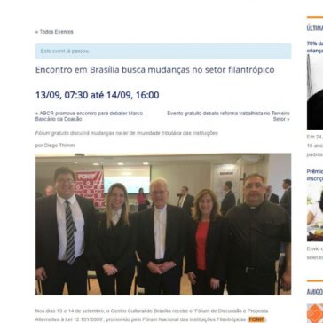 Encontro em Brasília busca mudanças no setor filantrópico – Observatório do Terceiro Setor