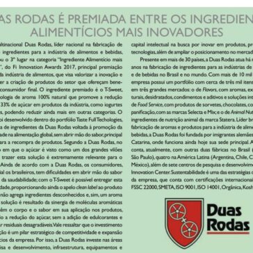 Duas Rodas é premiada entre os ingredientes alimentícios mais inovadores – Aditivos & Ingredientes