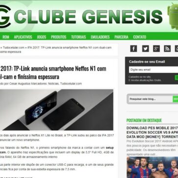 IFA 2017: TP-Link anuncia smartphone Neffos N1 com dual-cam e finíssima espessura – Clube Genesis