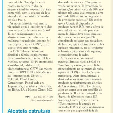 Alcateia estrutura atendimento aos ISPs – RTI