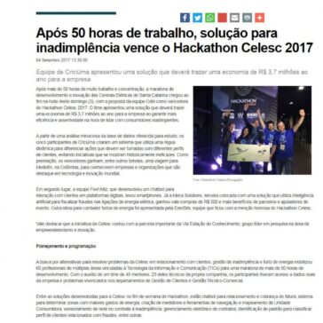 Após 50 horas de trabalho, solução para inadimplência vence o Hackathon Celesc 2017 – ADJORI