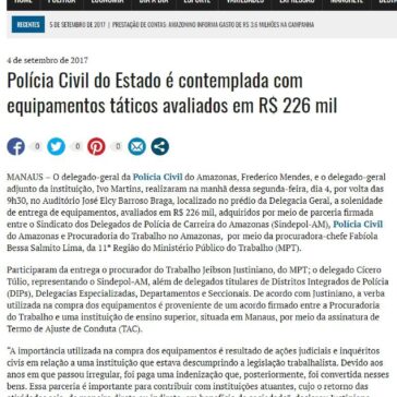 Polícia Civil do Estado é contemplada com equipamentos táticos avaliados em R$ 226 mil – Amazonas Atual