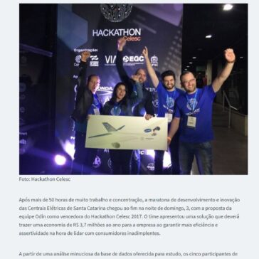 Após 50 horas de trabalho, solução para inadimplência vence o Hackathon Celesc 2017 – Governo do Estado de Santa Catarina