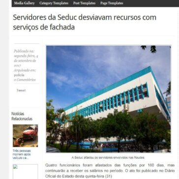 Servidores da Seduc desviavam recursos com serviços de fachada – NG Noticias de Nova Guarita