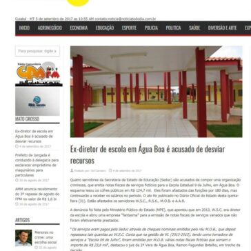 Ex-diretor de escola em Água Boa é acusado de desviar recursos – Notícia Todo Dia