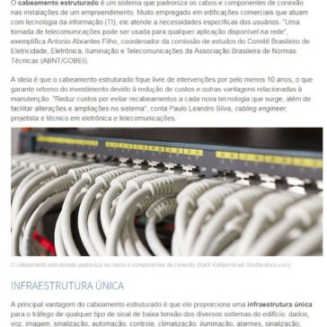 Cabeamento estruturado reduz intervenções nas instalações do edifício – AECWeb