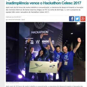 Após 50 horas de trabalho, solução para inadimplência vence o Hackathon Celesc 2017 – Jornal de Pomerode