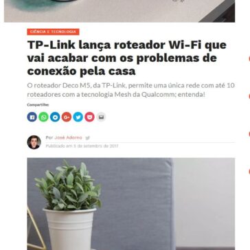 TP-Link lança Deco M5 no Brasil com Wi-Fi Mesh da Qualcomm – Terra