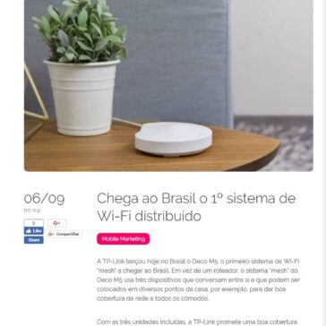 Chega ao Brasil o 1° sistema de Wi-Fi distribuído – 21 mobile