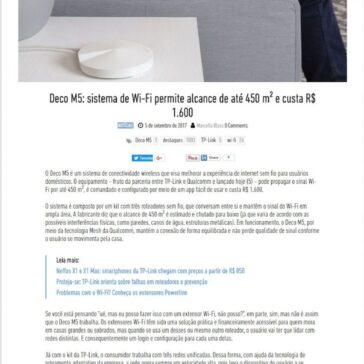 Deco M5: sistema de Wi-Fi permite alcance de até 450 m² e custa R$ 1.600 – 33 Giga