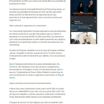 Franquias automotivas: sim, vale a pena abrir a sua – Agência Estado