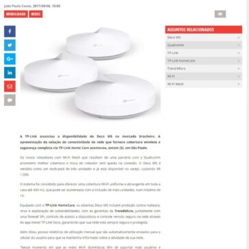 TP-Link lança primeiro sistema wi-fi doméstico completo e seguro – Bit Magazine