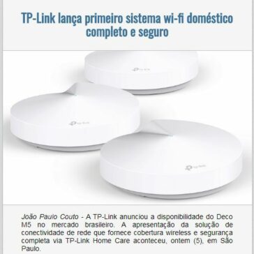 TP-Link lança primeiro sistema wi-fi doméstico completo e seguro – EexpoNews