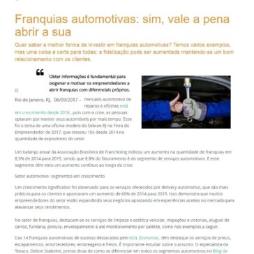 Franquias automotivas: sim, vale a pena abrir a sua – Investor Negócios