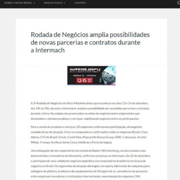 Rodada de Negócios amplia possibilidades de novas parcerias e contratos durante a Intermach – Messe Brasil