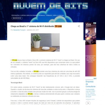 Chega ao Brasil o 1° sistema de Wi-Fi distribuído TP-Link – Nuvem de Bits
