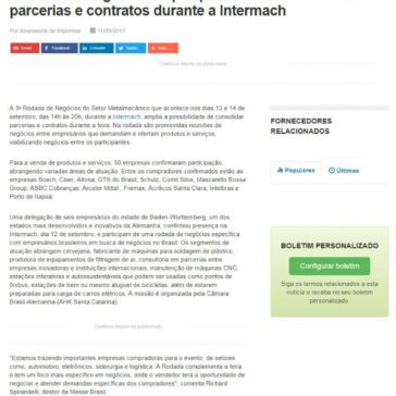Rodada de Negócios amplia possibilidades de novas parcerias e contratos durante a Intermach – Cimm
